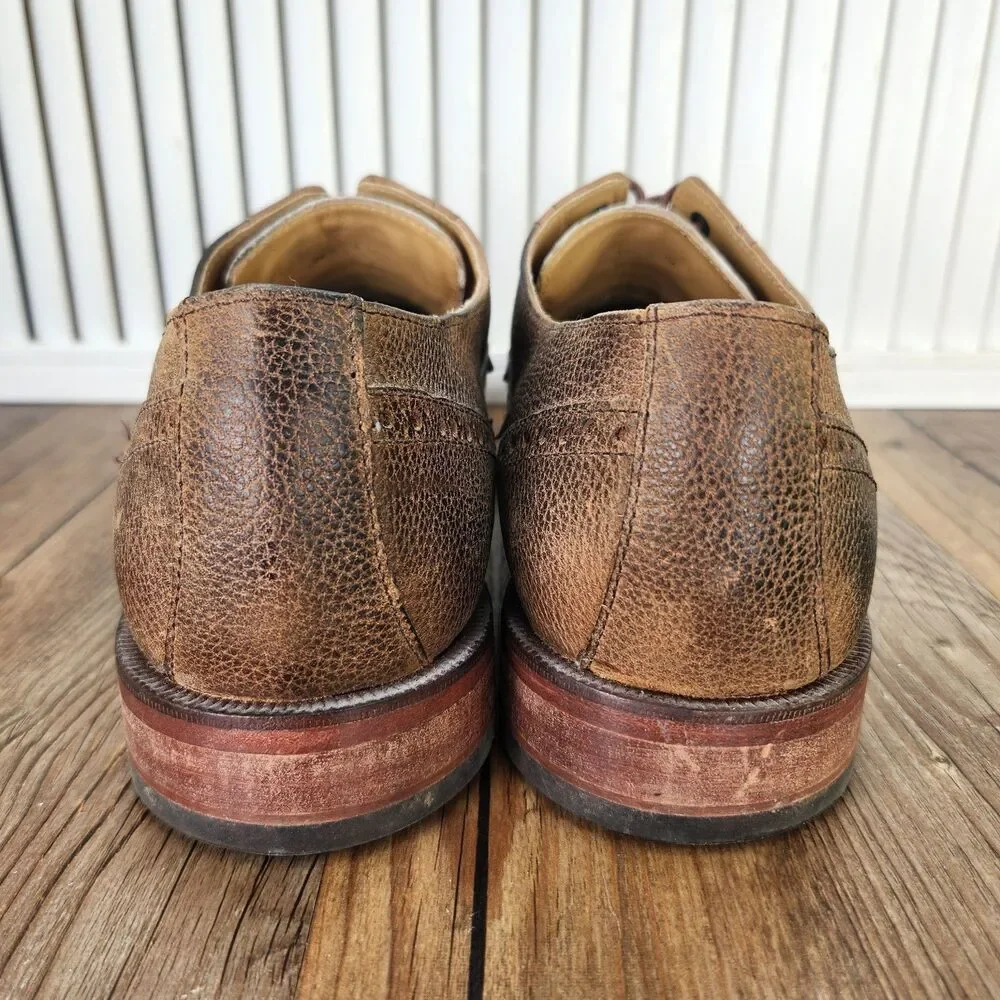 Cole Haan Carter Grand Wingtip Derby Shoes Mens Sz 11M Brown Cream Preppy C14198